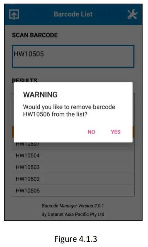 Barcode List Function