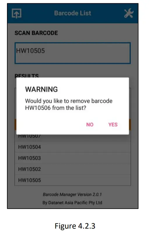 Barcode List Function