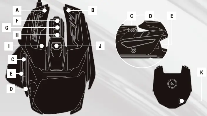 MAD CATZ R.A.T. PRO X3 Fully Customizable Optical Corded Gaming Mouse 1