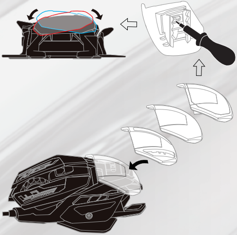 MAD CATZ R.A.T. PRO X3 Fully Customizable Optical Corded Gaming Mouse 3