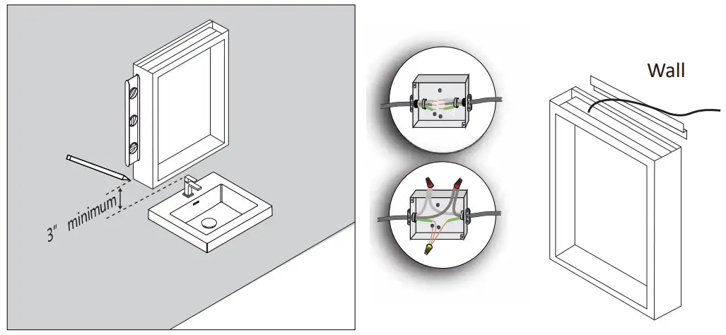 The Home Depot AM1205D-49 Black Aluminum Medicine Cabinet with Mirror - Box inside