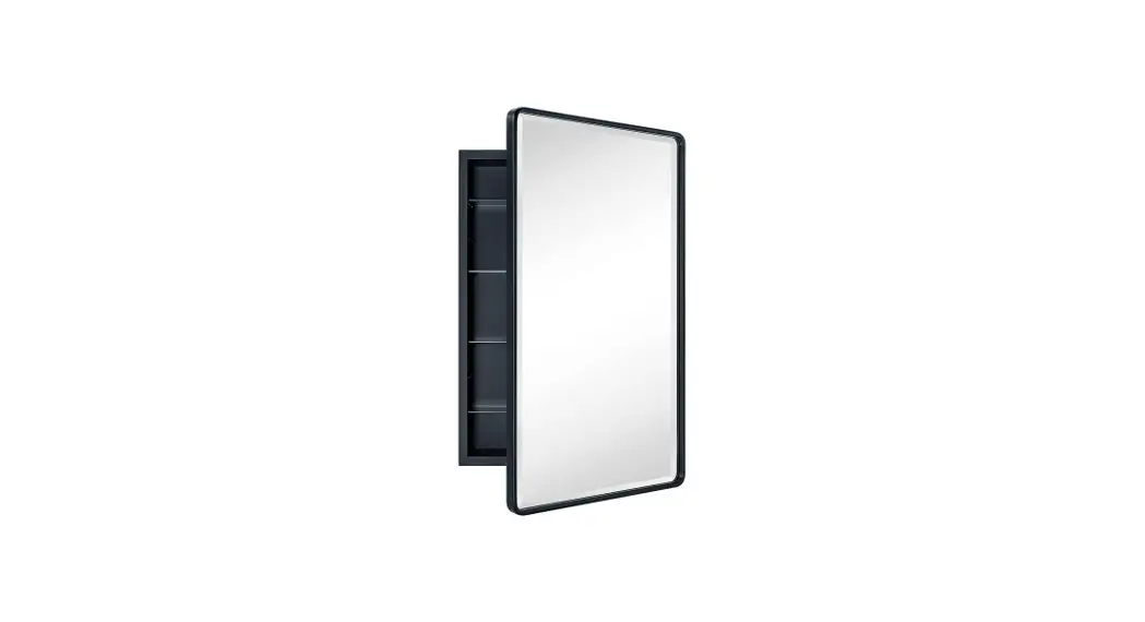 The Home Depot Am1205d-49 Black Aluminum Medicine Cabinet With Mirror Instruction Manual