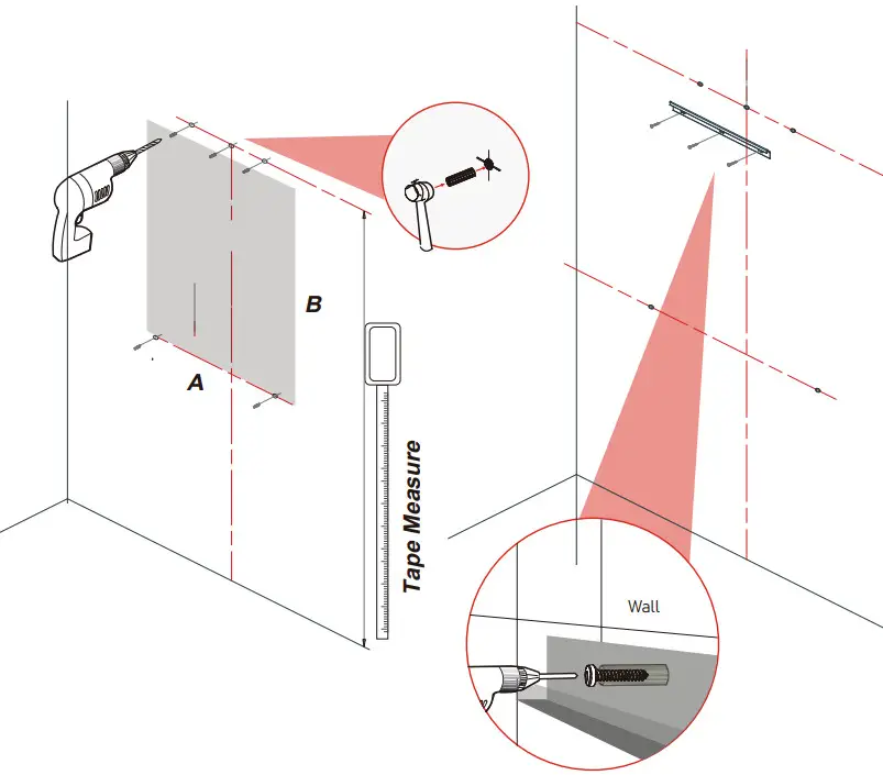 The Home Depot AM1205D-49 Black Aluminum Medicine Cabinet with Mirror - Mounting Bracket