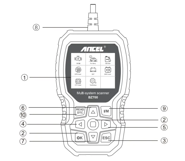 ANCEL BZ700 Mercedes Benz Multi System Scanner - Description