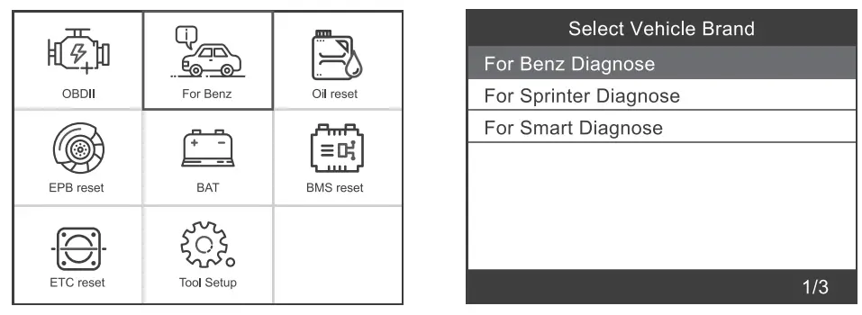 ANCEL BZ700 Mercedes Benz Multi System Scanner - Figure 1