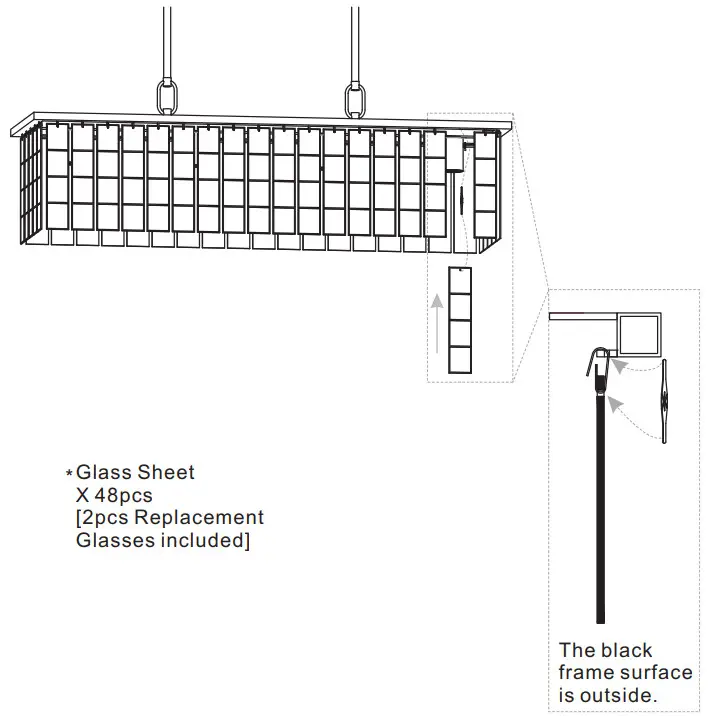 QUOIZEL SGL434MBK Seigler 4 Light Matte Black Linear Chandelier - fig 10