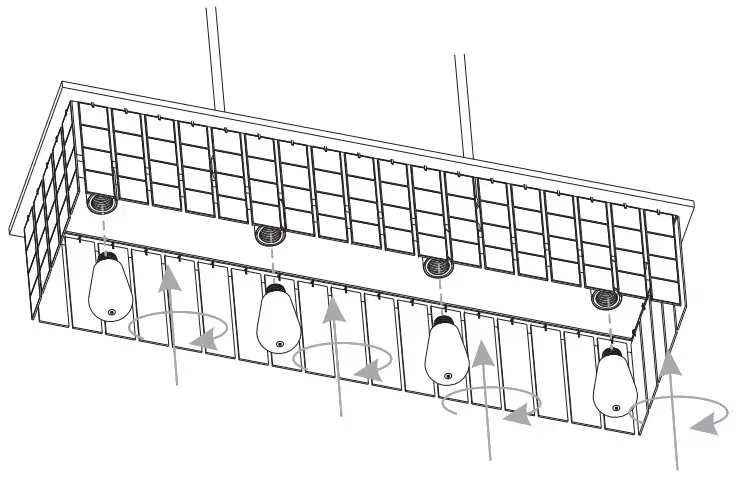 QUOIZEL SGL434MBK Seigler 4 Light Matte Black Linear Chandelier - fig 11