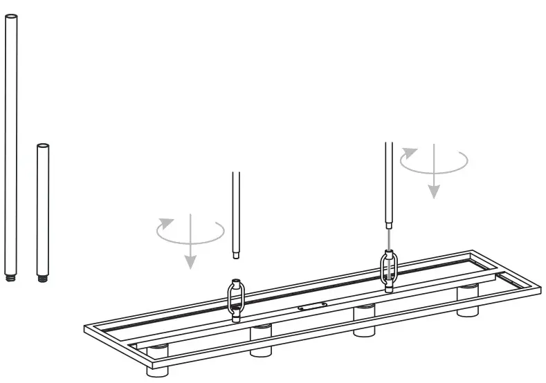 QUOIZEL SGL434MBK Seigler 4 Light Matte Black Linear Chandelier - fig 4