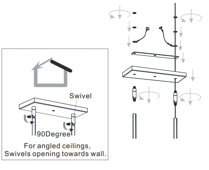 QUOIZEL SGL434MBK Seigler 4 Light Matte Black Linear Chandelier - fig 6