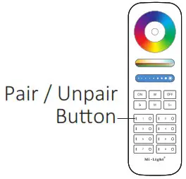 MiBOXER FUT038W RGBW LED Controller - Pairing Instructions 2
