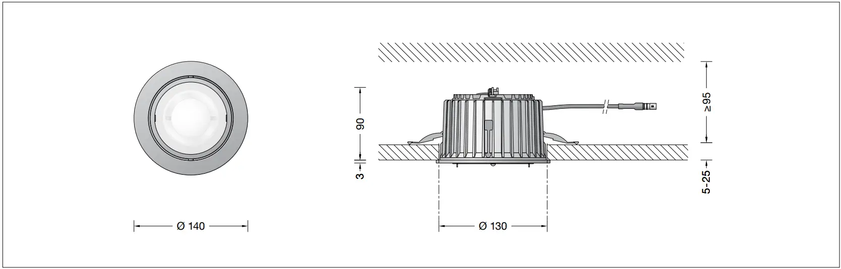 BEGA 51196 1 LED Recessed Ceiling Downlight - Parts 1