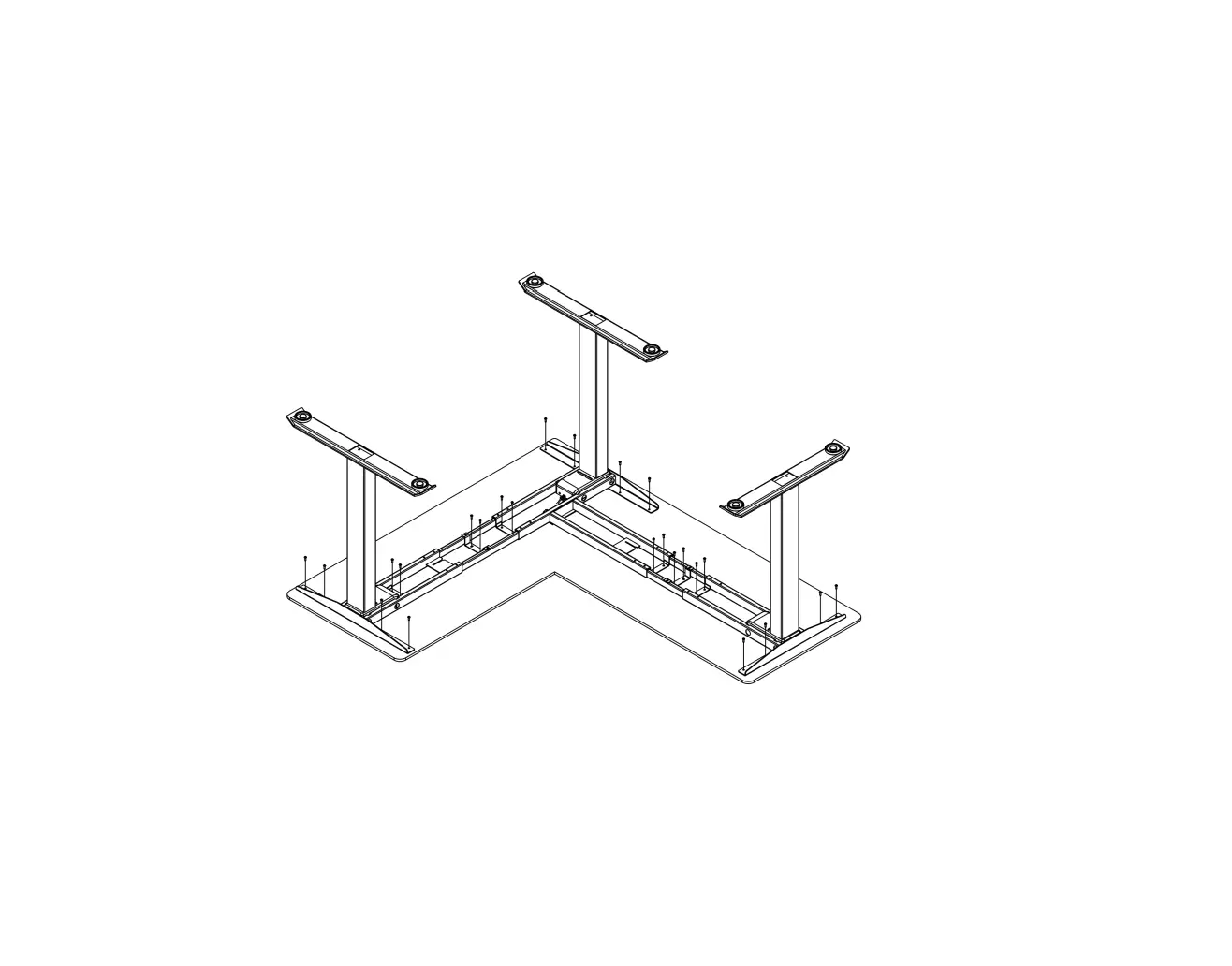 Epic Office Boost Static Return Fixed Height Workstation Frame Instruction Manual
