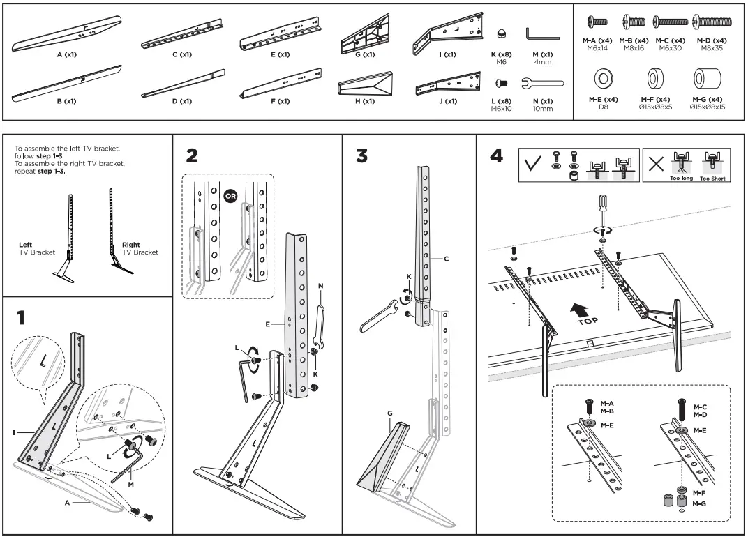 TooQ DB2375F-B 23 to 75 Inch Desk Stand for Screens - overview
