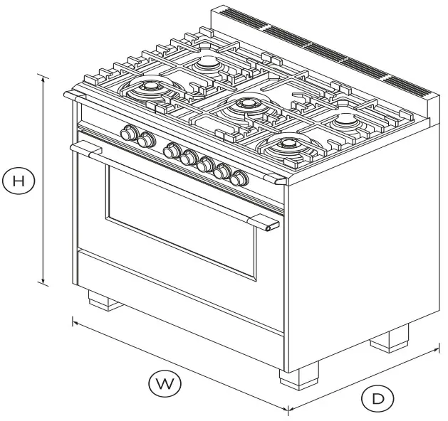 FISHER PAYKEL OR36SCG4W1 5 Burner 36 Inch Gas Range - fig