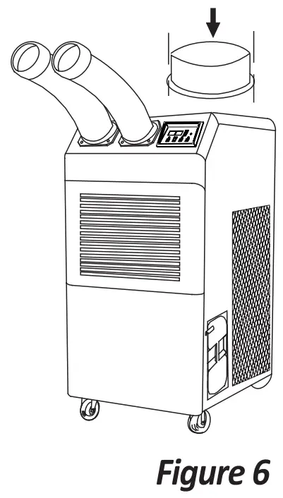KOLDWAVE 6KK21BGA2AA00 Portable Air Conditioner - TOP FAN EXHAUST FLANGE