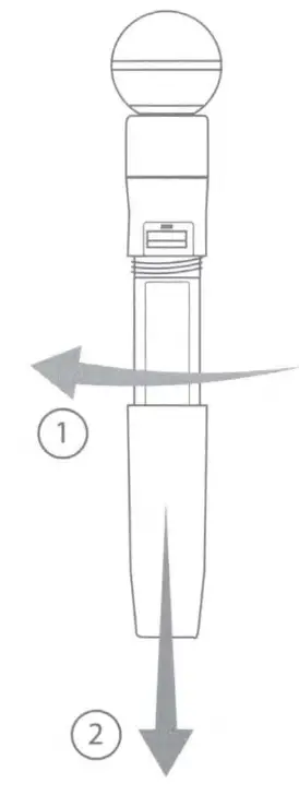SHURE GLXD-4+ Dual Band Wireless Receiver - battery cover