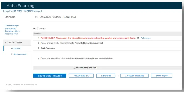 Completing Supplier Registration Questionnaire