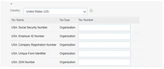 Supplier Registration Questionnaire 1st screen