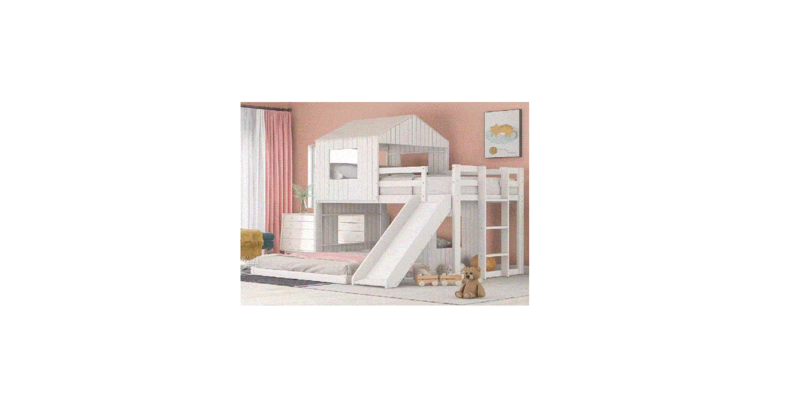 Polibi Mb-shsnbb-n Twin Twin House Bunk Bed Instruction Manual