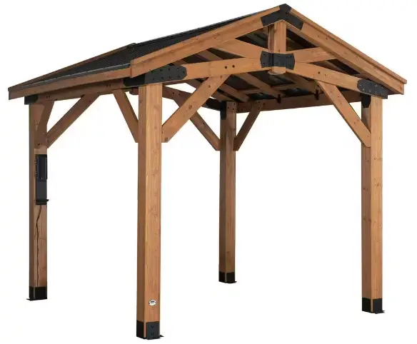 Backyard Discovery Norwood 10 ft 10 ft Light Brown Gazebo