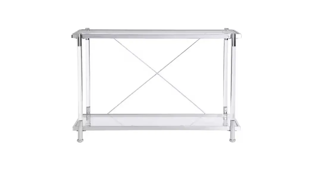 Angel Sar Ad000271 Clear Standard Rectangle Glass Console Table Entryway Table Instruction Manual
