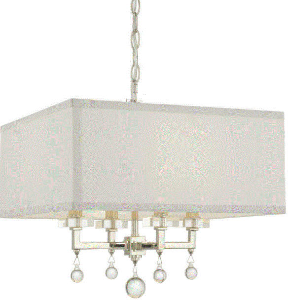 CRYSTORAMA 8105-PN Paxton Four Light Chandelier-PRODUCT