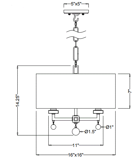 CRYSTORAMA 8105-PN Paxton Four Light Chandelier4