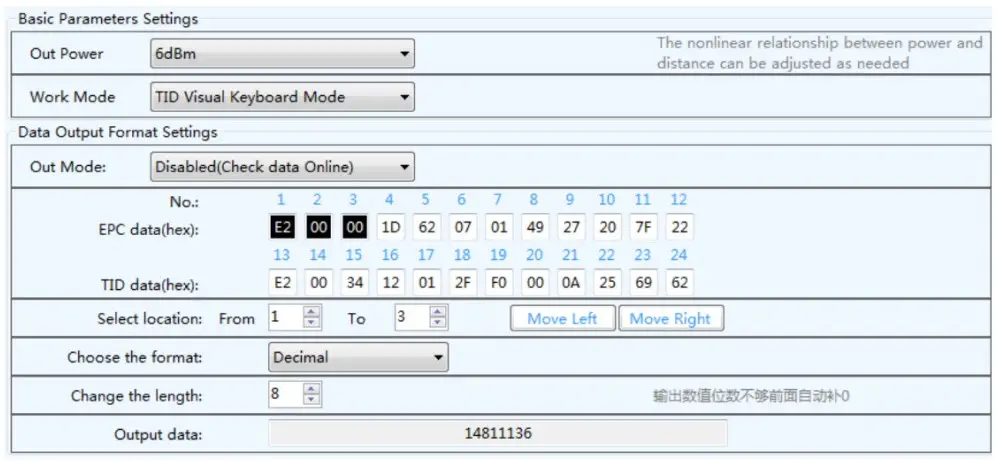 SAXXON FC06 UHF Desktop Reader - EPC+TID number output
