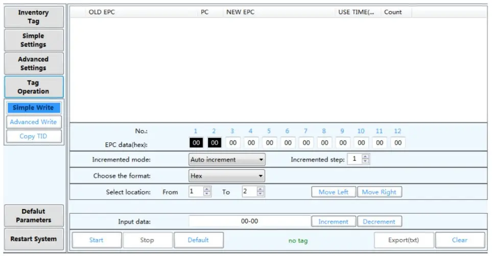 SAXXON FC06 UHF Desktop Reader - write operations