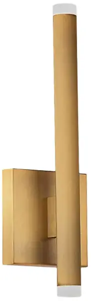 Dainolite WLS 1410LEDW Wilson 2 Light Aged Brass Integrated LED Wall Sconce