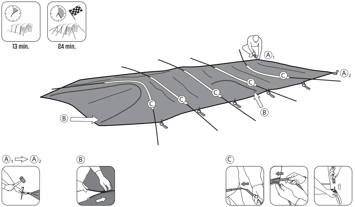 Pitching Tent Instruction