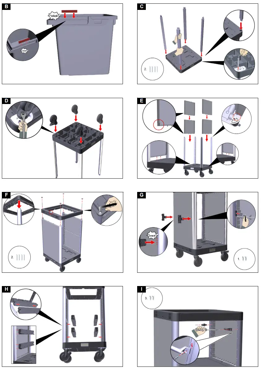 K RCHER FM ExpertPro 50 S Medium Sized Cleaning Cart - Parts 2