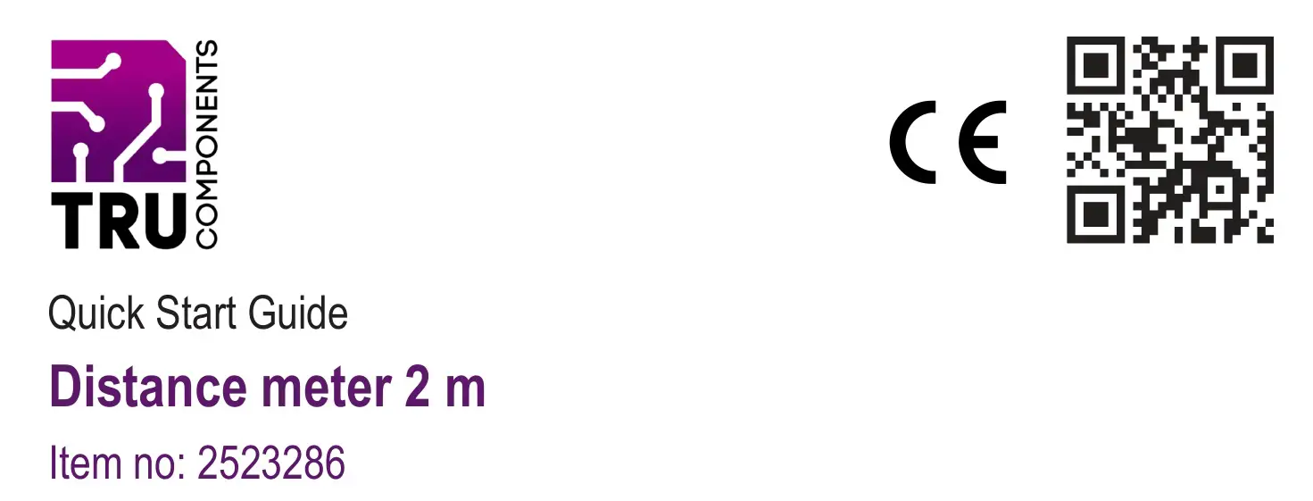 TRU COMPONENTS 2523286 2m Distance Meter User Guide