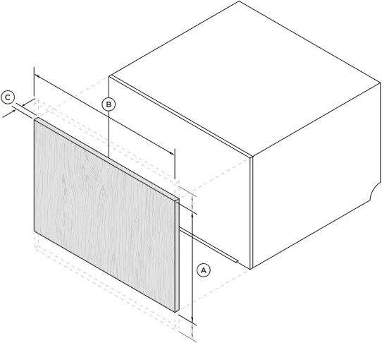 FISHER PAYKEL DD60SHTI9 - CUSTOM PANEL DIMENSIONS 1