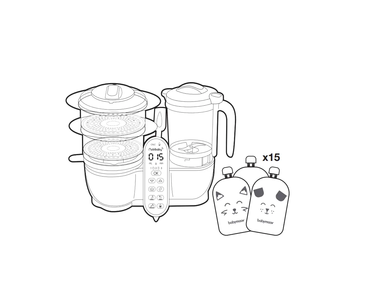 Babymoov A001117_bf1 6-in-1 Multifunction Machine Instructions