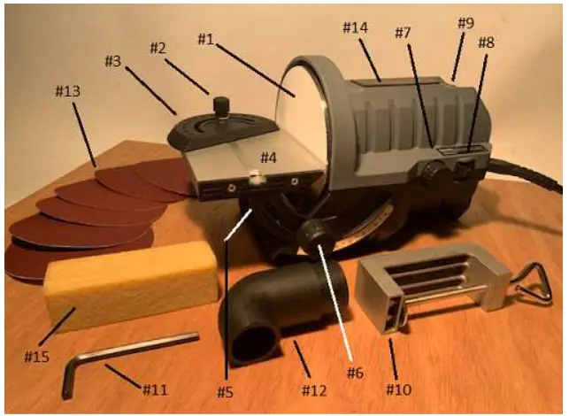 Micro-Mark 90037 5 Inch Variable Speed Bench Disk Sander - parts