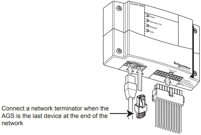 Schneider Electric 865 1060 01 Conext Auto Generator Start - Connect a network terminator