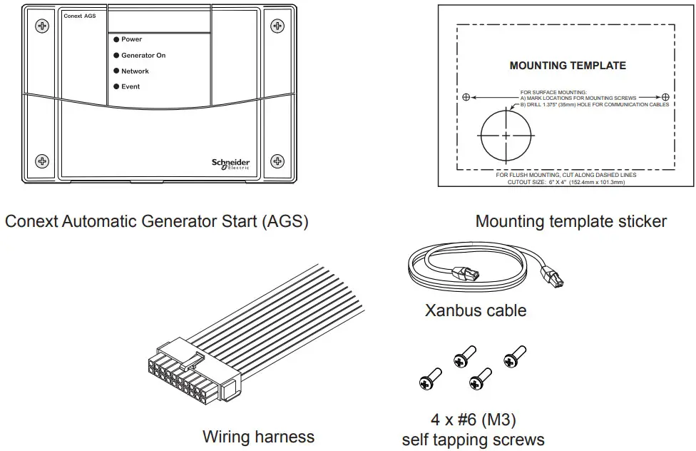 Schneider Electric 865 1060 01 Conext Auto Generator Start - Materials List