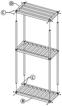 REGENCY 600AKR60 Aluminum Keg Rack B2