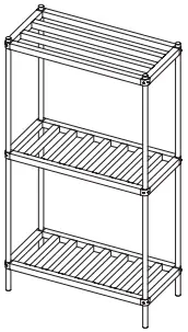 REGENCY 600AKR60 Aluminum Keg Rack B3