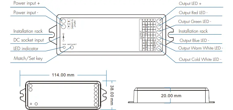 tuya-WZ5-ZigBee-and-RF-5-in-1 LED-Controller-fig-1