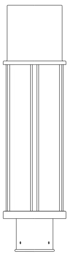 GENERATION LIGHTING 8245893S Black Union 21 Inch Tall LED Post Light