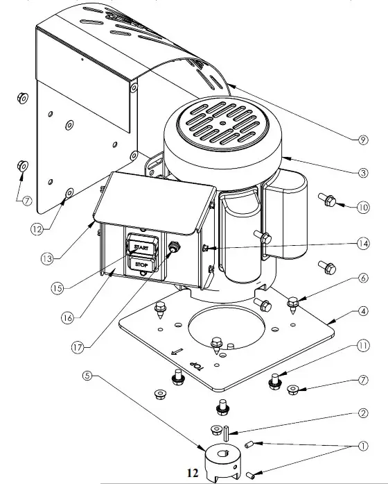 SWISHER LS22E Commercial Pro Electric Log Splitter - PARTS BREAKDOWN 4
