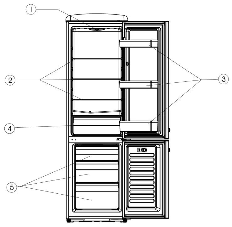 SEVERIN RKG 8920 Fridge Freezer Combination - Configuration