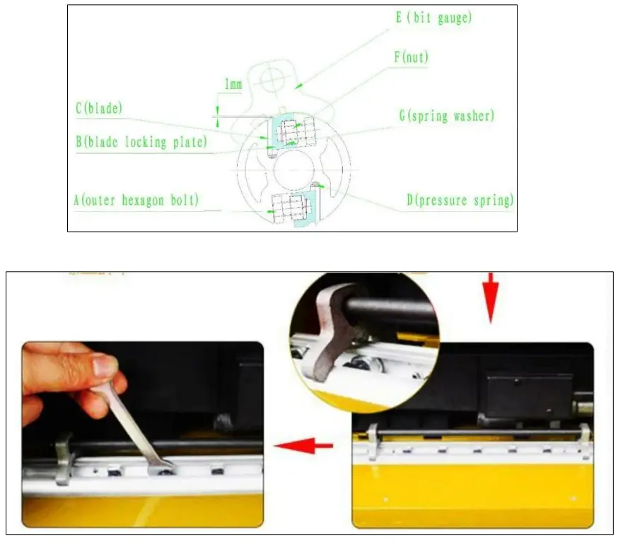 Install the knife blade