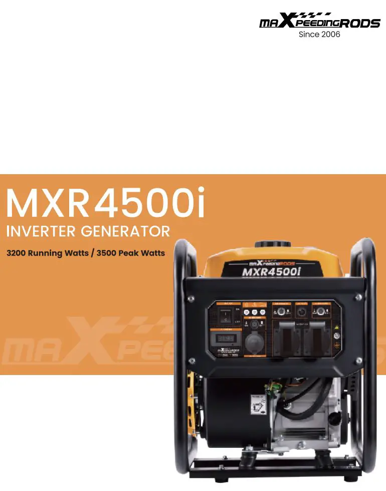 maXpeedingrods MXR4500i Inverter Generator User Manual