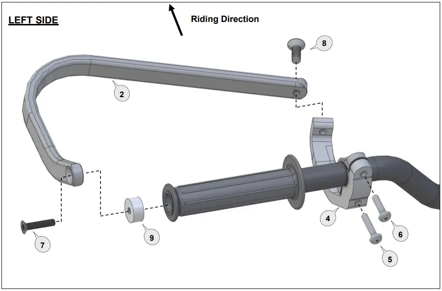 Barkbusters Honda CRF300L Handlebar Grips - LEFT SIDE