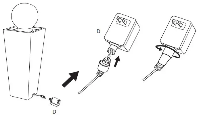 glitzhome-40.25-Inch-Outdoor-Fountain-with-LED-Lights-and-Pump-FIG-10