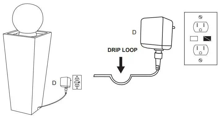 glitzhome-40.25-Inch-Outdoor-Fountain-with-LED-Lights-and-Pump-FIG-13
