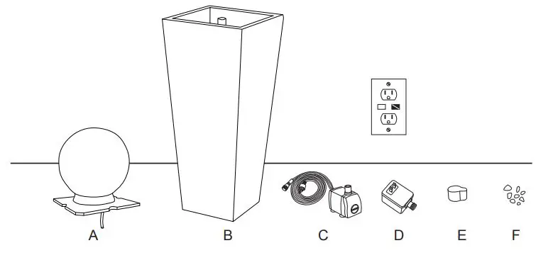 glitzhome-40.25-Inch-Outdoor-Fountain-with-LED-Lights-and-Pump-FIG-3